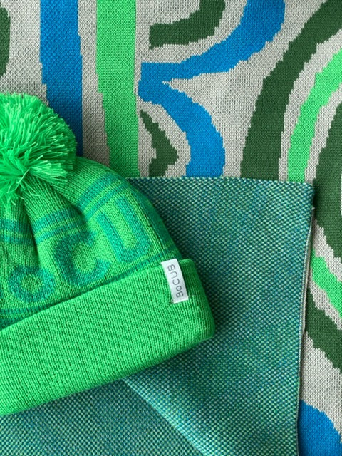 Rainbow Dreams Blanket - Electric Lime/Cream/Sky