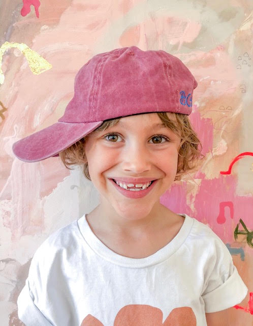 Party Bear Hat - washed maroon