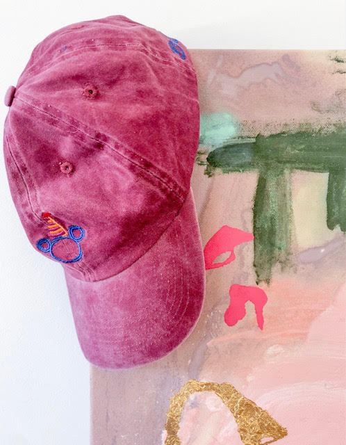 Party Bear Hat - washed maroon