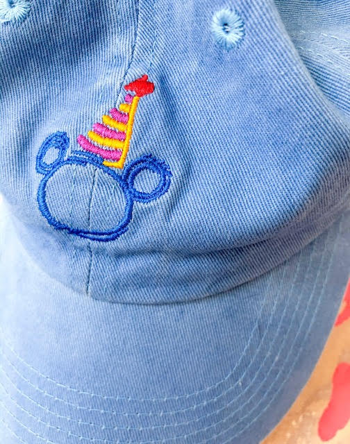 Party Bear Hat - washed denim