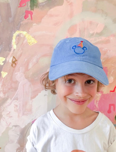 Party Bear Hat - washed denim